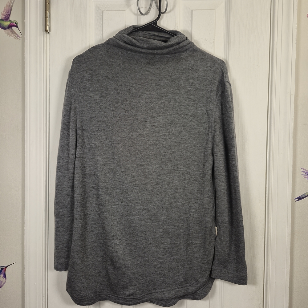 Woolrich Merino Wool–Tencel Blend Mock Neck Tunic Sweater | S